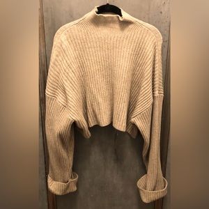 Cropped turtleneck sweater